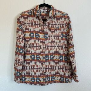 Mountain & Aisles aztec long sleeve button down flannel